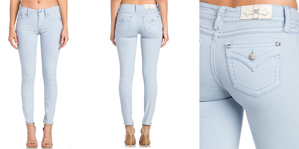 SKY BLUE-MID-RISE SKINNY